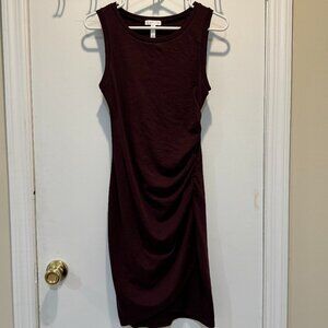 Leith Ruched Body-Con Sleeveless Dress (Size: S)